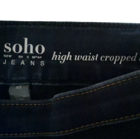 Soho New York Company Jeans XS High Waist Cropped Leggings Elastic Waist… - Picture 3 of 3